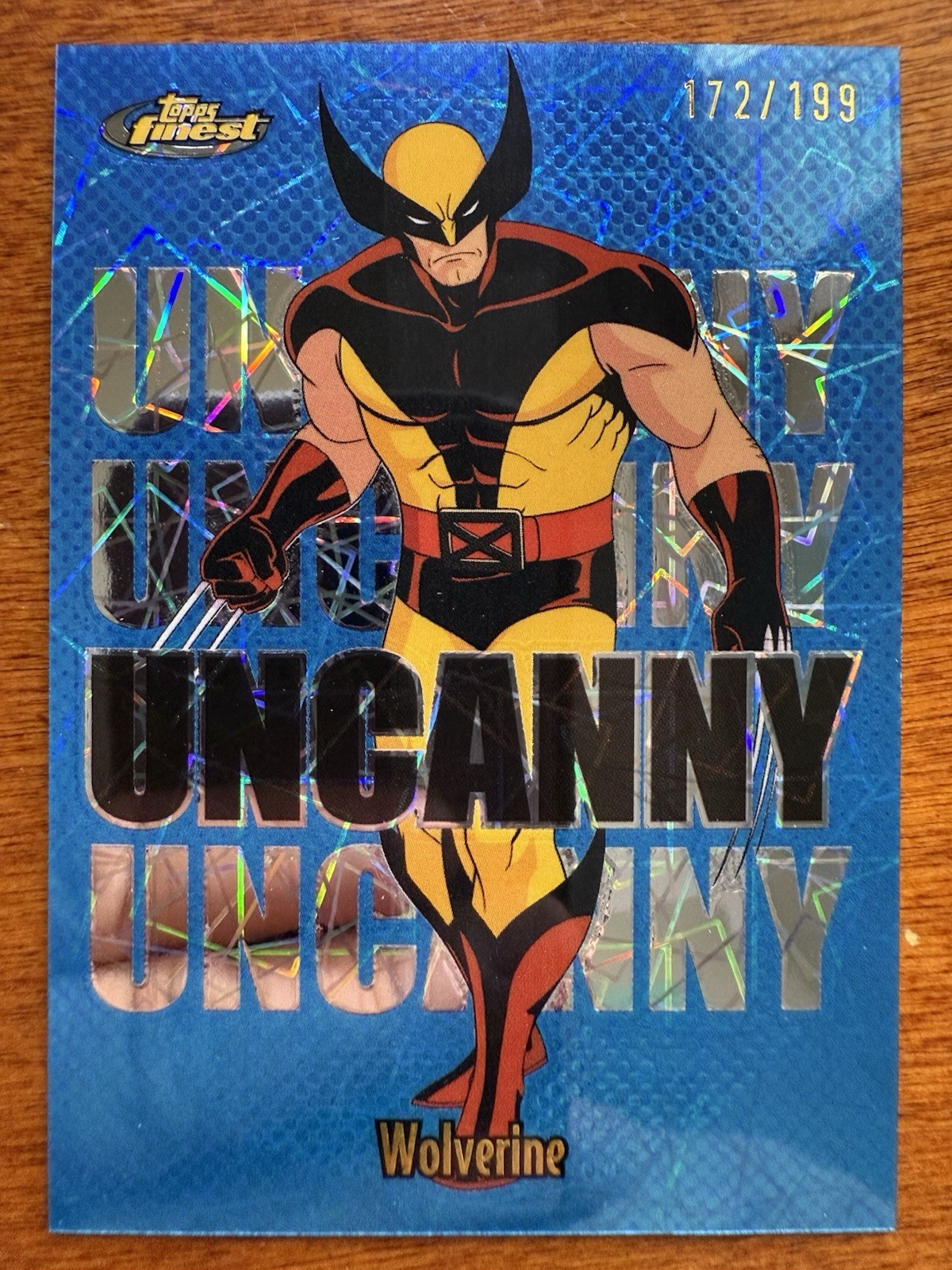 2025 Topps Finest X-Men 97 Uncanny Wolverine Laser Refractor #d 172/199