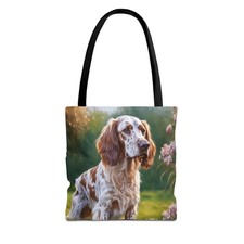 English Setter Polyester Tote Bag AOP 