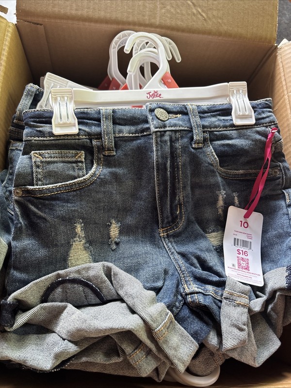 Reseller bundle 24 Pairs of Justice Size 10 Girls Jean Shorts New with Tags