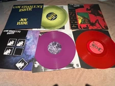 GOVERNMENT ISSUE 3 COLOR VINYL LPs JOYRIDE & YOU & CRASH DC PUNK CLASSICS