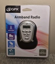 GPX Digital AM FM Radio with Sport Armband and Earbuds New/Sealed Black Silver