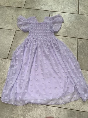 Girls Size 11T Easter Spring Purple Lavender Dress Short Sleeve