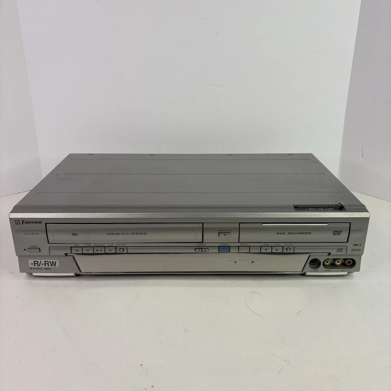 Emerson EWR20V4 DVD Recorder VCR VHS Combo Player 4-Head Hi-Fi TESTED No Remote
