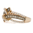 LeVian 14k Rose Gold Chocolate & Vanilla Diamond Size 8.25 Ring #JB751-5 — photo 3