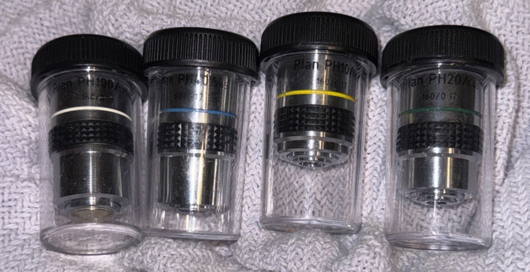 Microscope Objective Lenses LOT Plan Phase Ph20/0.40 Ph40/0.65 Ph100/1.25 Ph10