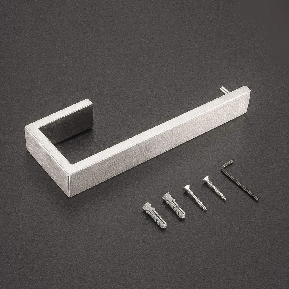 Anello Asciugamano Anelli Portasciugamani SUS 304 Acciaio Inossidabile Argento S - Immagine 4 di 4