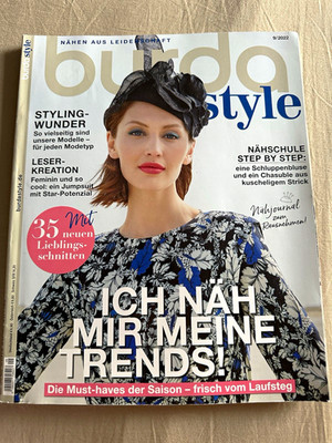 burda style Ausgabe 9/2022 September 2022 Deutsch Nähen/Mode, Schnittmusterbogen