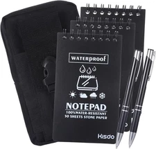 6 Pcs Waterproof Notebook Set, Write in The Rain Notebook, All Weather Notebook,