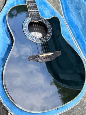 [1997 USA] Ovation 1869-5 Custom Legend Super Shallow Black Al Di Meola Style