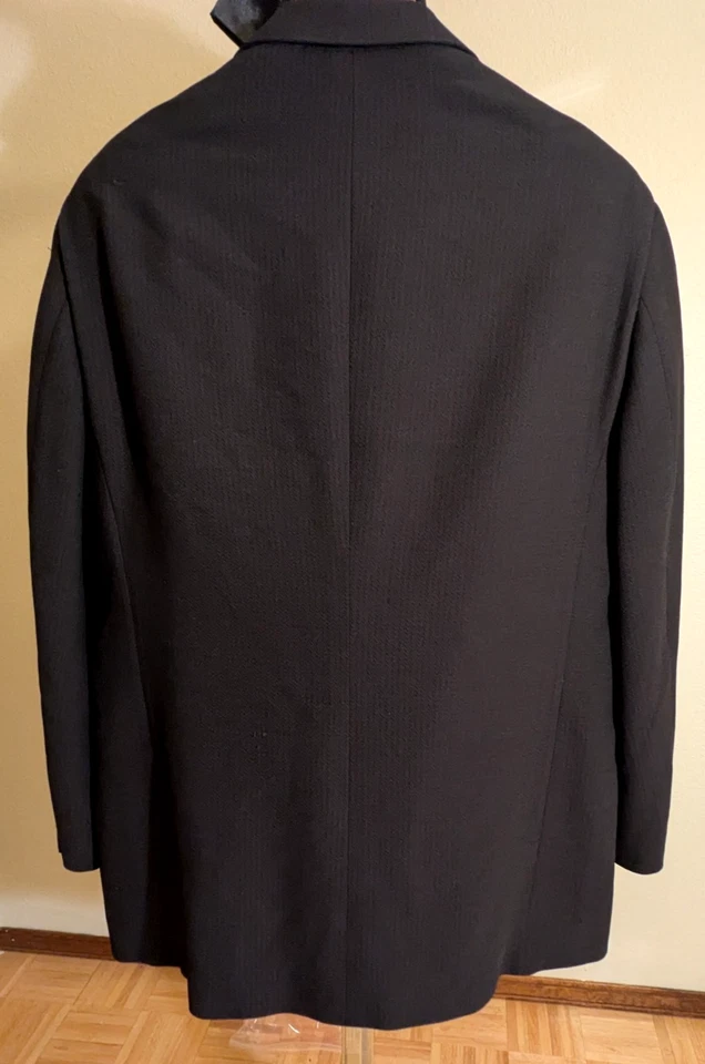 Armani Collezioni Men's 46R 38W Black Full Suit 2 Piece Made in Italy - Image 2 of 4