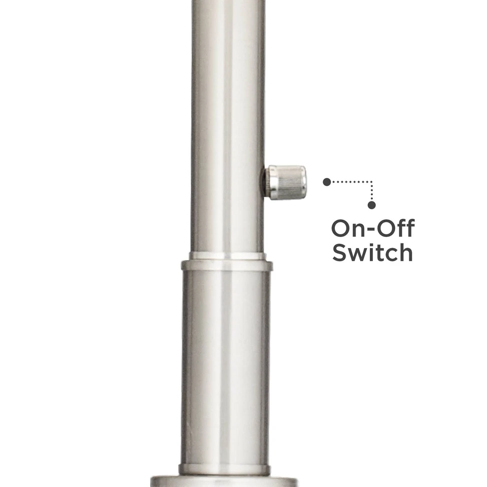 Lámpara de Pie Moderna Ovo 60" Alto Vidrio Transparente Rellenable Níquel Salón Dormitorio Foto 4 de 4