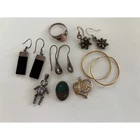 Sterling Silver Jewelry Lot Earrings Pendant Ring Vintage to Now