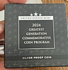 2024 P Greatest Generation Proof Silver Dollar Coin Box and COA Commemorative $1 — photo 9