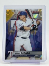 COREY SEAGER 2025 BOWMAN'S BEST GOLD LAVA #1 /50 RANGERS Q2277