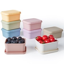 ISSEVE 8oz Silicone Snack Containers for Kids, 1 Cup Reusable Small Containers w