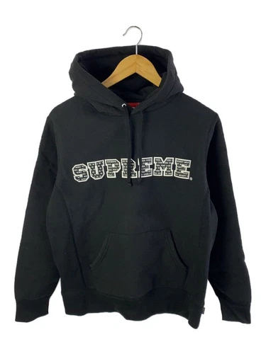 Felpa Supreme con cappuccio S cotone nero usata
