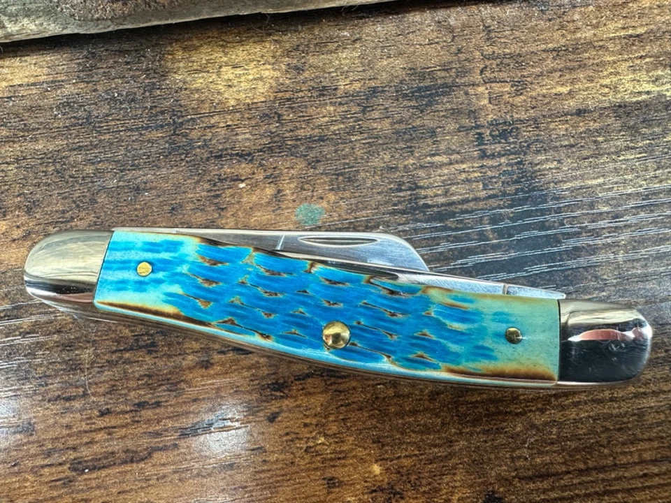 Cuchillo Case XX 6318 SEÑAL HUMO AZUL CIELO 2024 Plantilla Crandal Foto 4 de 4
