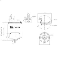 Federbalg, Luftfederung FEBI 170107 für VOLVO FL6 5.48 1985-1999
