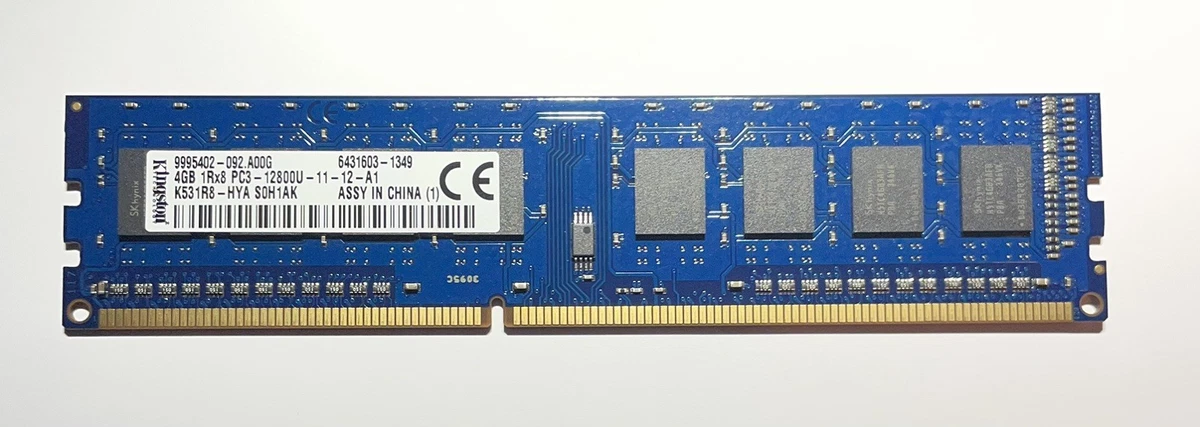 Kingston DDR3 SDRAM 4 GB Capacity per Module 240 Memory (RAM) for