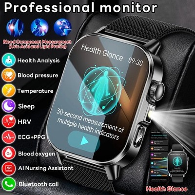2026 Smart Health Watch for Men & Women   ECG & PPG Heart Rate Monitor   Fitness