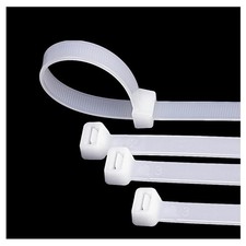 48 inch white heavy duty zip ties UV-resistant extra long nylon cable ties 12...