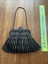 Antique Vintage Purse Bag Beaded Ornate Filigree Clasp