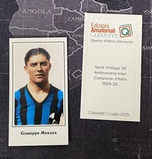 EXCLUSIVE FIGURE GIUSEPPE MEAZZA (AMBROSIANA-INTER) 1929-30 - E. A. QUBOTONDO