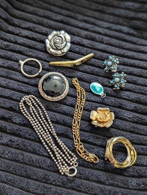 Kleines Schmuck Konvolut Modeschmuck & Vintage Armbänder Ring Ohrringe