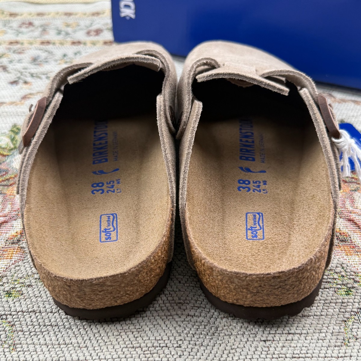 Birkenstock Boston Clog Taupe Suede Leather Soft Footbed Select