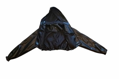 KHY Faux Leather Cropped Hooded Jacket Coat Soft Fall Spring RARE
