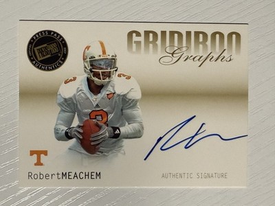 Robert Meachem 2007 Press Pass SE Gridiron Graphs Auto Autograph Tennessee