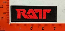 Ratt Logo Embroidered Iron-On Band Patch Rock Metal Jacket Hat