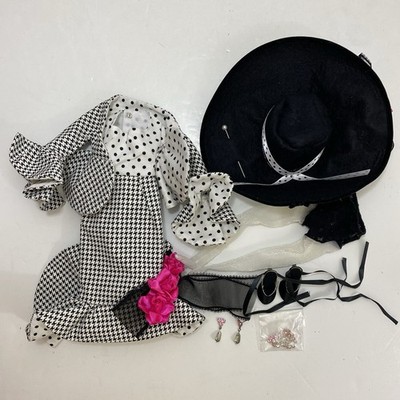 Madame Alexander 18  Coco Belle Epoque OUTFIT Black & White Dress Hat Shoes READ