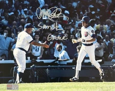 Ryne Sandberg Signed Chicago Cubs 8x10 Photo Inscribed Sandberg Game TRISTAR