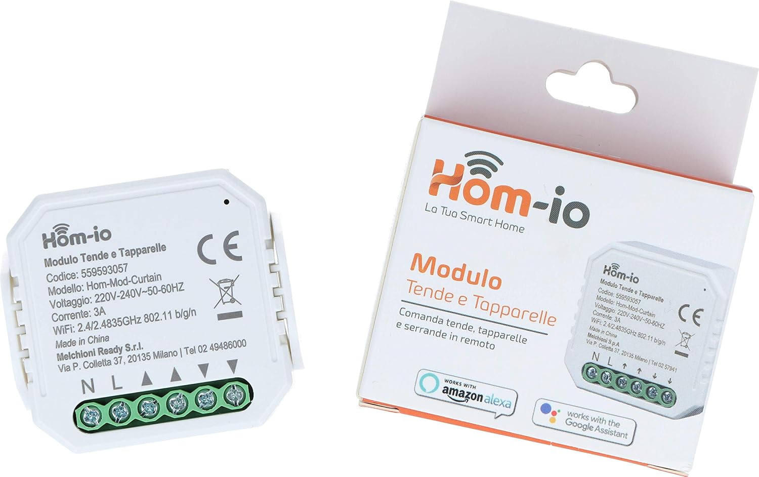 Domotica Tapparelle WiFi Hom-io HOM-MOD-CURTAIN - Integrazione App
