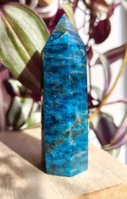 Brilliant Blue Apatite Tower Point (64g)