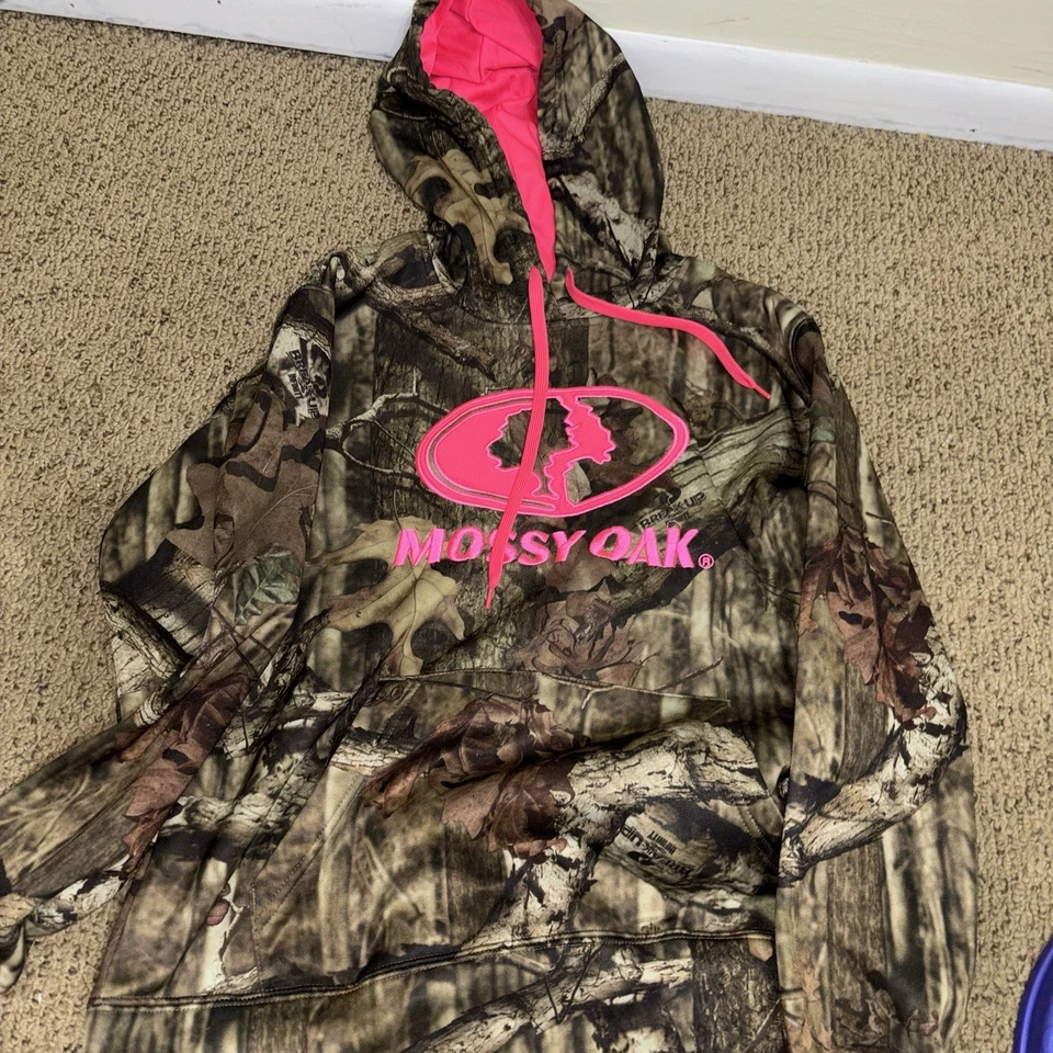 Mossy Oak Camuflaje Sudadera con Capucha con Letras Rosa Talla M 8-10 Foto 2 de 4