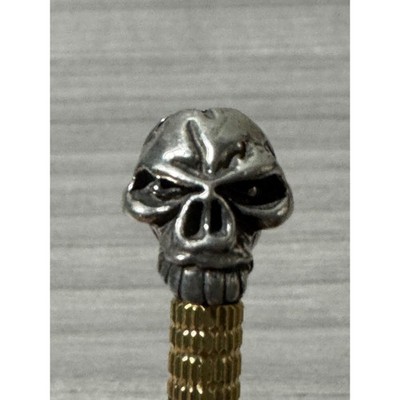 2006 Emerson Pewter Skull Lanyard Bead