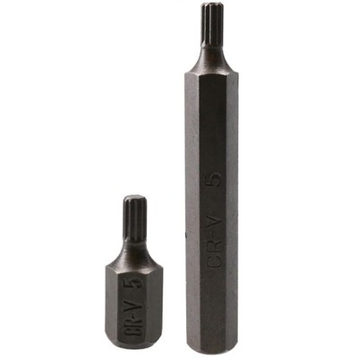 M5 - M12 Spline Triple Squared Bits mit 10mm Schaft 30mm oder 75mm Länge