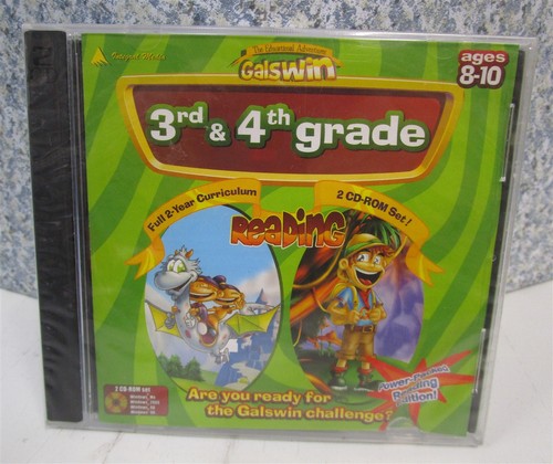 Software PC Galswin 3rd and 4th Grade Reading Ages 8-10 NEW SEALED Jewel - 第 1/2 張圖片