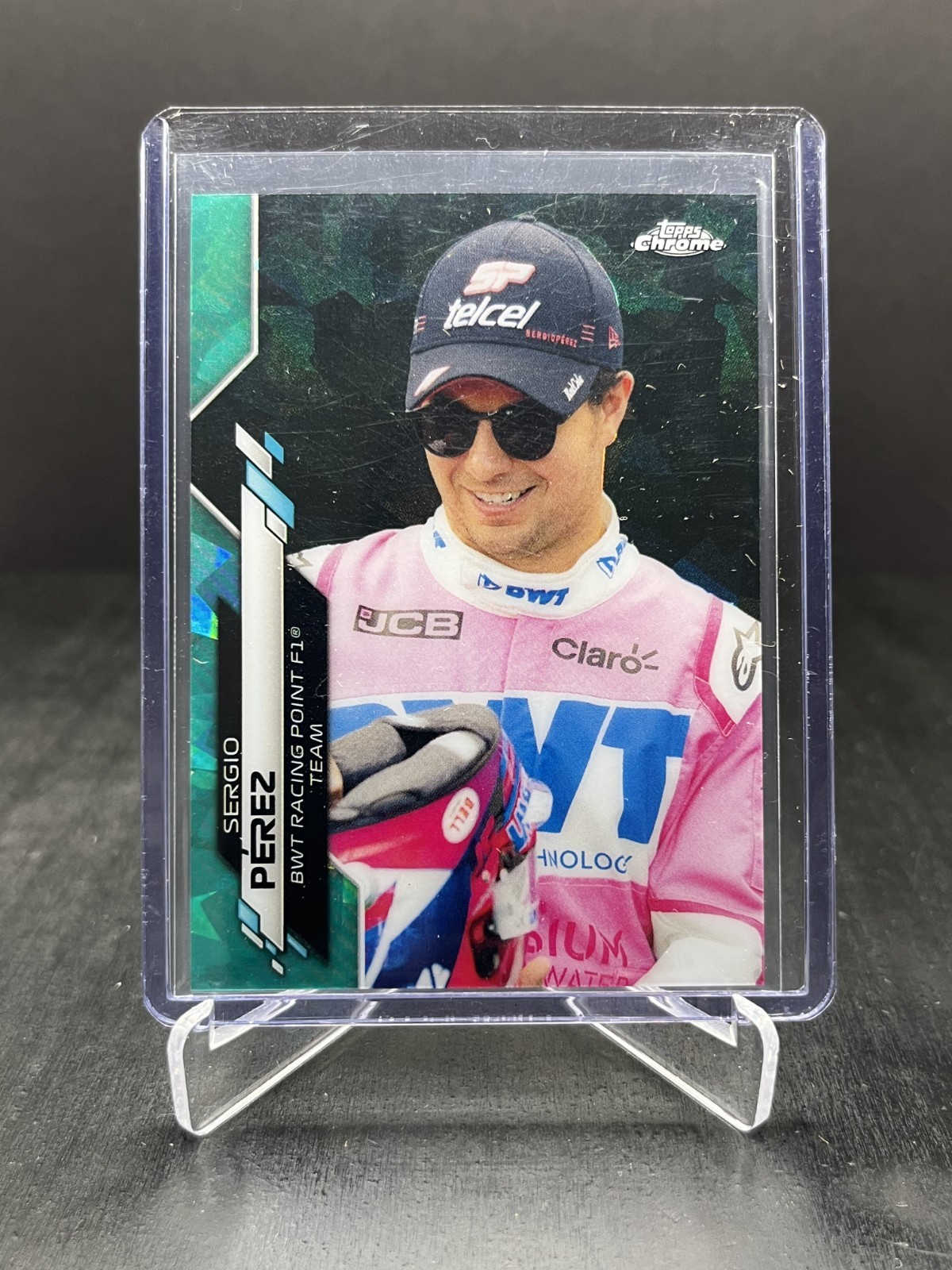2020 Topps Chrome Sapphire Formula 1 F1 Sergio Perez Aqua 87/99 #186