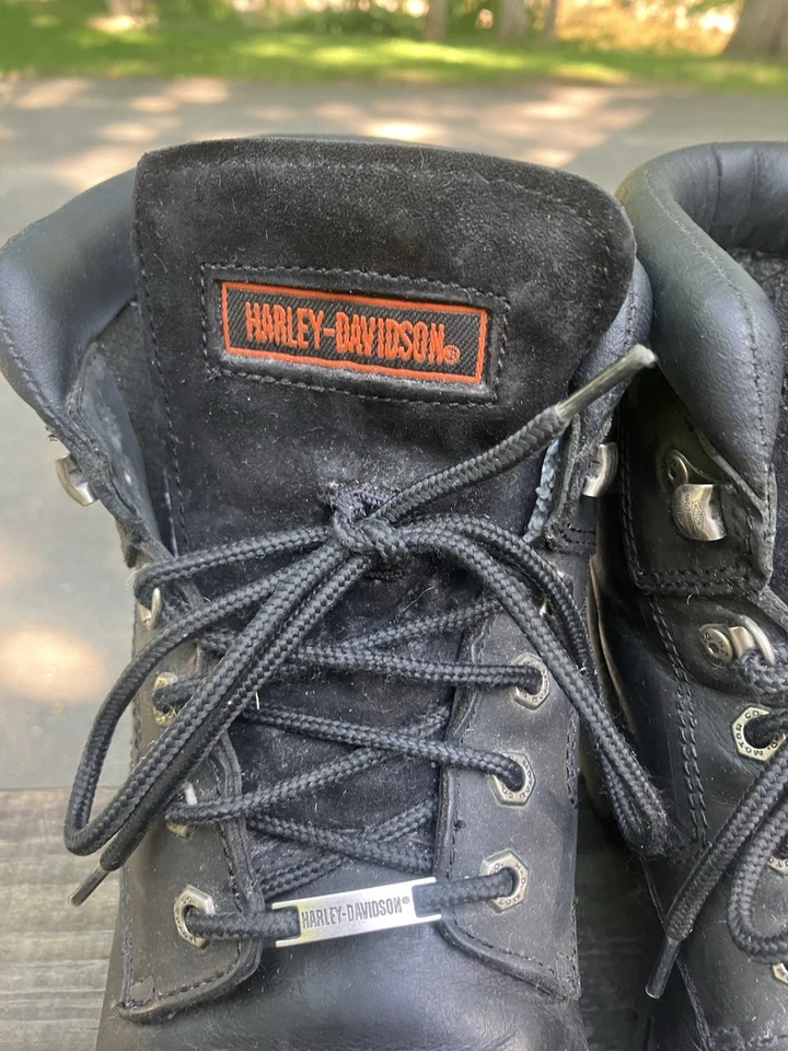 Harley-Davidson Men’s Black Leather Riding Boots Size 12 - Image 2 of 4