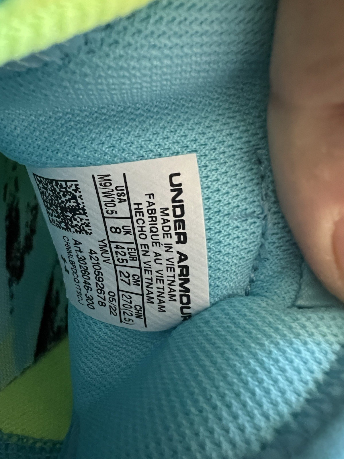 Under Armour Flow FUTR X Men's Basketball Shoes Yellow Blue White Mesh Low Top thumbnail 4