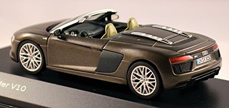 Audi R8 Spyder V10 Tipo 4S 2015-18 Argus Marrone Opaco Metallo 1:43 Herpa - Immagine 3 di 4