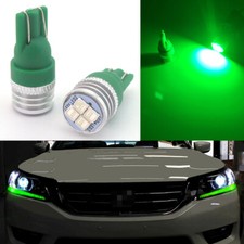 2pcs Bright Green 168 Led Light Bulbs For 2013-2015 Honda Accord Headlight Strip