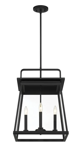 Minka Lavery Isla Vista 4 Light Outdoor Hanging Lantern, Coal - Picture 5 of 5