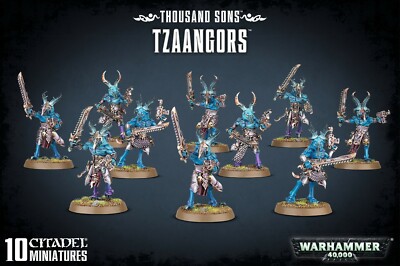 40k Warhammer Tzaangors with Upgrades Thousand Sons Warp Coven Tzeentch