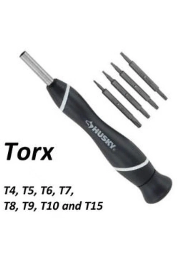 New Husky 8-in-1 Precision Screwdriver Set of 2 packs Torx & Phillips/Slotted - Image 2 of 4