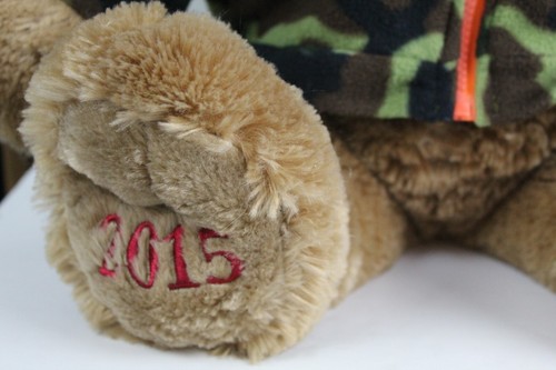 2015 Dan Dee Bear 10th Anniversary 2005-2015 with Camo Jacket 24" - Picture 3 of 4