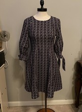 Puff Sleeve A-line Dress Pockets Floral Pattern Up To/Seconds Short Dress D1
